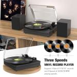 Bluetooth Turntable with Stereo Speakers and AUX Input