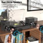 Bluetooth Turntable with Stereo Speakers and AUX Input