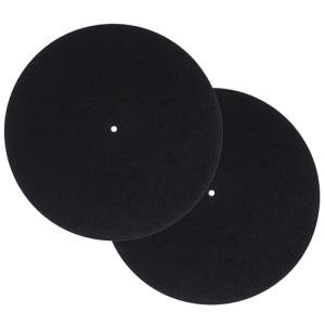 2-Pack Anti-Slip 12in Vinyl Turntable Mats