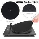 2-Pack Anti-Slip 12in Vinyl Turntable Mats