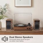 Vintage Turntable with Bluetooth and Dual Speakers