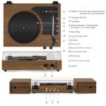 Vintage Turntable with Bluetooth and Dual Speakers
