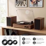 Vintage Turntable with Bluetooth and Dual Speakers