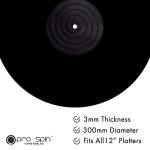 Black Acrylic Turntable Mat for 12" Vinyl