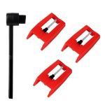 Ruby Record Player Needles 3-Pack with Stylus Cleaner