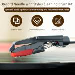 Ruby Record Player Needles 3-Pack with Stylus Cleaner