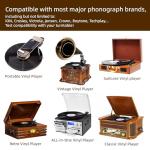 Ruby Record Player Needles 3-Pack with Stylus Cleaner