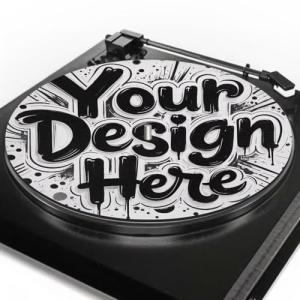 Customized 12" Vinyl Turntable Slipmat - Red