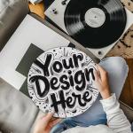 Customized 12" Vinyl Turntable Slipmat - Red