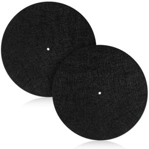 12-Inch Black Anti-Slip Turntable Mat