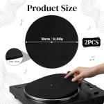12-Inch Black Anti-Slip Turntable Mat