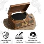 12-Inch Black Anti-Slip Turntable Mat