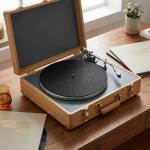 12-Inch Black Anti-Slip Turntable Mat