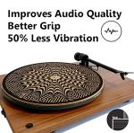 TazStudio Cork Turntable Mat for Vinyl Sound Enhancement