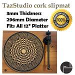 TazStudio Cork Turntable Mat for Vinyl Sound Enhancement