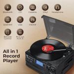 ORCC 10-in-1 Bluetooth Vinyl Turntable and Player