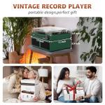 Portable Bluetooth Vinyl Record Player with Speakers
