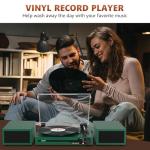 Portable Bluetooth Vinyl Record Player with Speakers