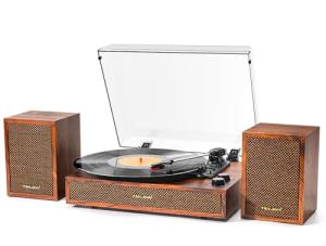 Vintage Vinyl Record Player with Bluetooth Speakers
