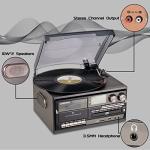 9-in-1 Bluetooth Vinyl Record Player and Turntable