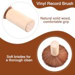 Vinyl Record Cleaning Brush with Wooden Handle