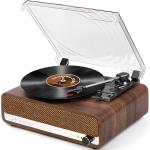 Bluetooth Vinyl Record Player with Speakers and Aux