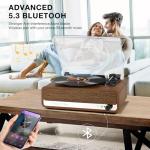 Bluetooth Vinyl Record Player with Speakers and Aux