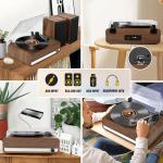 Bluetooth Vinyl Record Player with Speakers and Aux