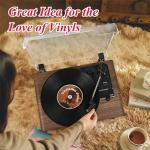 Bluetooth Vinyl Record Player with Speakers and Aux