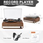 Bluetooth Vinyl Record Player with Speakers and Aux