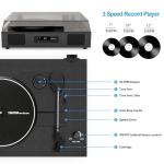 Bluetooth Turntable with Built-in Speaker and USB