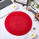 Red Felt Turntable Mats for Vinyl Records - 2 Pack