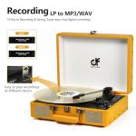 Retro Bluetooth Record Player - 3-Speed Vinyl Turntable