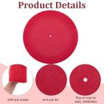 Red Felt Turntable Mats for Vinyl Records - 2 Pack