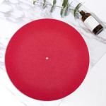 Red Felt Turntable Mats for Vinyl Records - 2 Pack