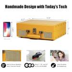 Retro Bluetooth Record Player - 3-Speed Vinyl Turntable