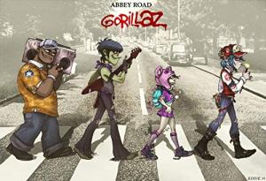 Gorillaz Style Abbey Road Wall Art Poster 16x25