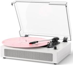 Bluetooth Vinyl Record Player with Stereo Speakers
