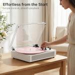 Bluetooth Vinyl Record Player with Stereo Speakers