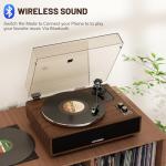 DIGITNOW High Fidelity Vinyl Record Player with Speakers