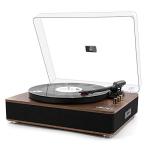 Walnut LP&No.1 Bluetooth Turntable with Stereo Speakers