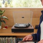 Walnut LP&No.1 Bluetooth Turntable with Stereo Speakers