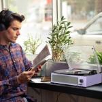 WOCKODER Bluetooth Turntable with Speakers, 3-Speed