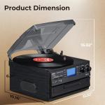 ORCC 10-in-1 Bluetooth Vinyl Turntable and Player