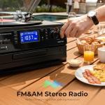 ORCC 10-in-1 Bluetooth Vinyl Turntable and Player