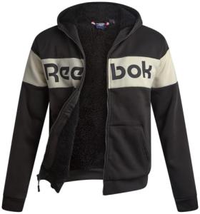 Reebok Men's Charcoal Sherpa Zip-Up Hoodie