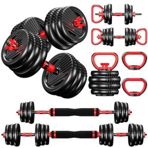 Prapark 4-in-1 Adjustable Weight Dumbbell Set