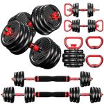 Prapark 4-in-1 Adjustable Weight Dumbbell Set