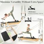 Wooden Pilates Reformer with Tower and Accessories