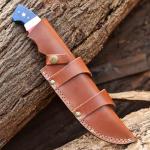12-Inch Damascus Steel Bowie Knife with Sheath